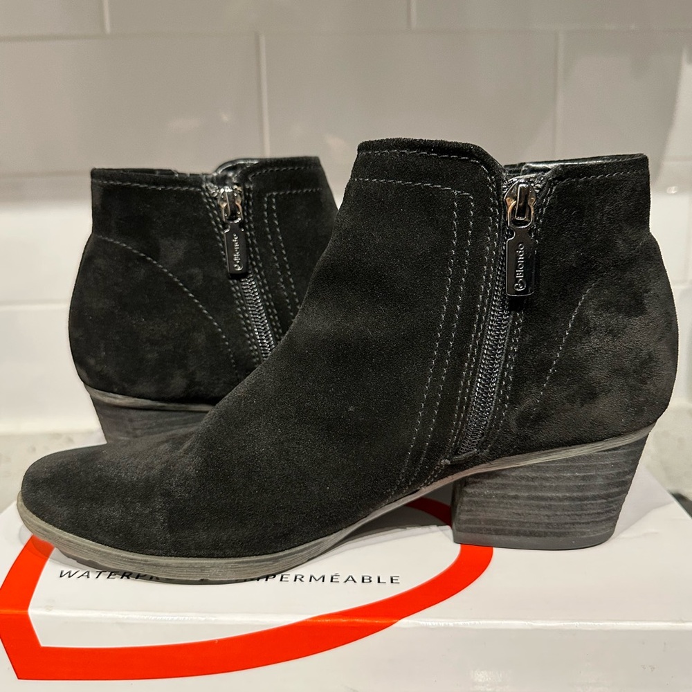 Blondo Black Suede Waterproof Booties
